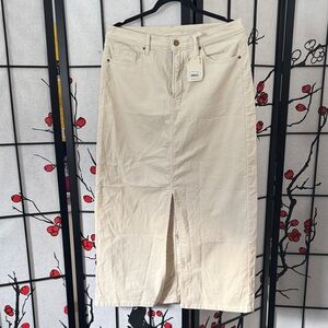 a.n.a Cream Denim Maxi Skirt NWT